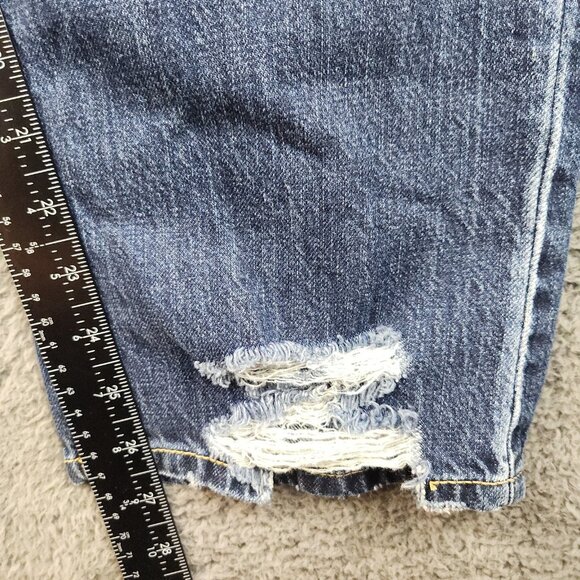 Kancan Jeans Women's Size 15/31 Distressed Ultra High Rise Straight Ankle Denim - Picture 7 of 10